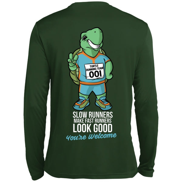 Long Sleeve - Slow Runners Make Fast Runners Look Good Long Sleeve Dri Fit Shirt