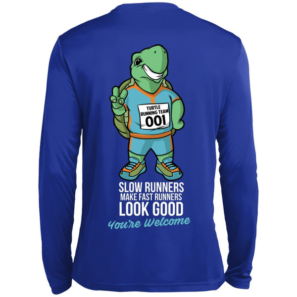 Long Sleeve - Slow Runners Make Fast Runners Look Good Long Sleeve Dri Fit Shirt