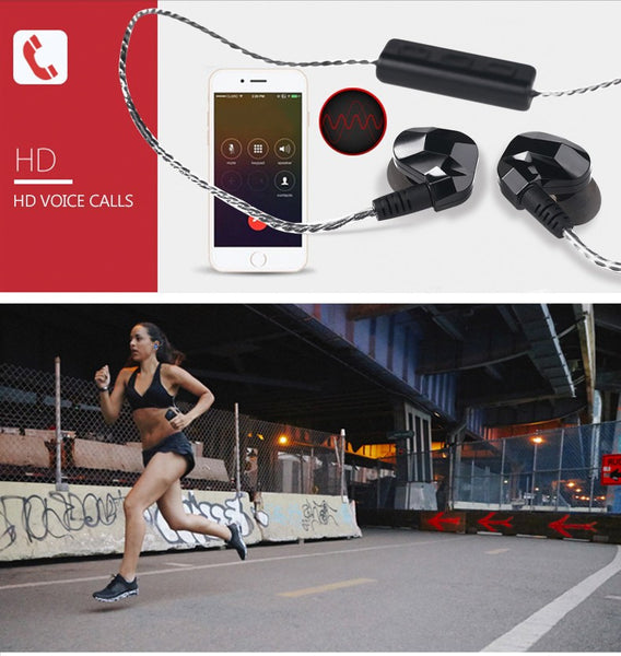 X90 Bluetooth 4.1 Dual Dynamic Driver In Ear Sport Wireless Earphone With Mic