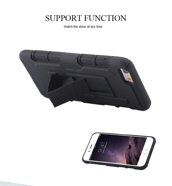 Shock Proof Armor Case With Kickstand and Detachable Arm Band