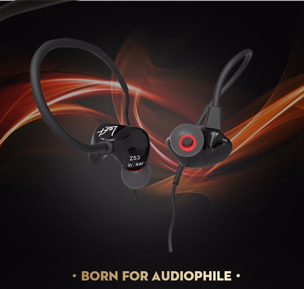 KZ ZS3 Ergonomic Detachable Cable  In Ear Audio Monitors With Microphone