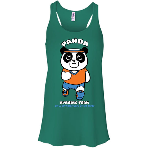 T-Shirts - Panda Running Team Bella Flowy Tank