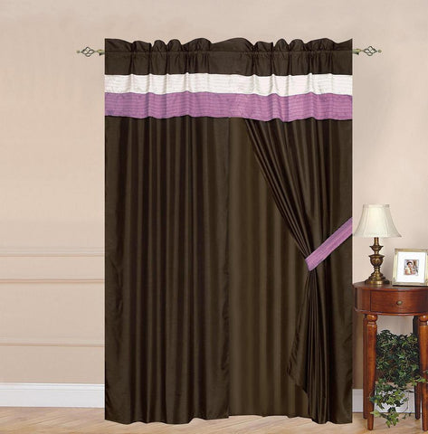 Luxury Lavender 60"x84" Window Curtain with Lining and 18" Valance