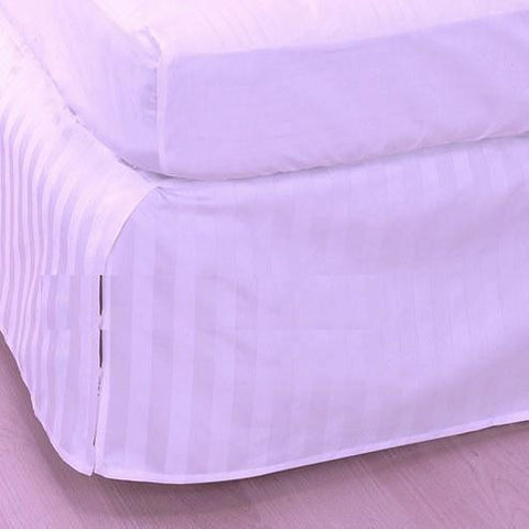 Luxury 300TC 100% Pure Egyptian Cotton Striped Bed Skirt in Lavendar