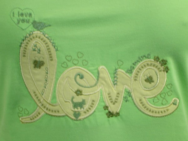 I love you 100% Pure Egyptian Cotton Pajama In Green