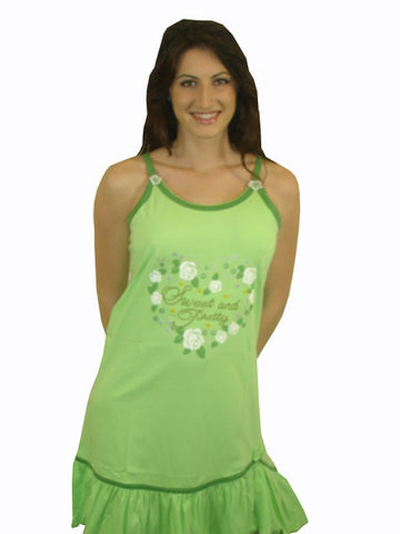 Sweet & Pretty 100% Pure Egyptian Cotton Pajama In Green