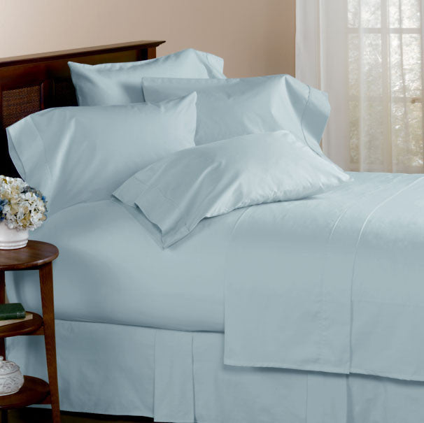 Luxury 800 TC 100% Egyptian Cotton King Sheet Set In Light Blue