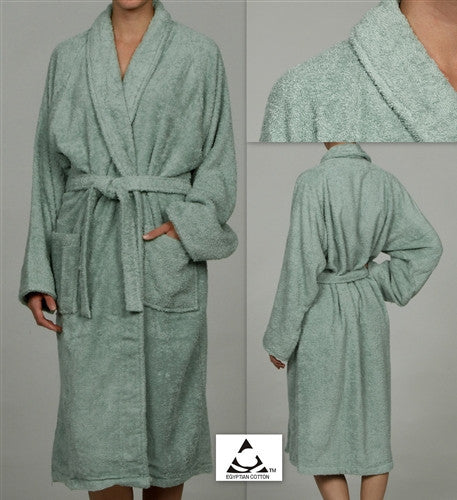  Unisex 100% Pure Egyptian Cotton Sage Bath Robe